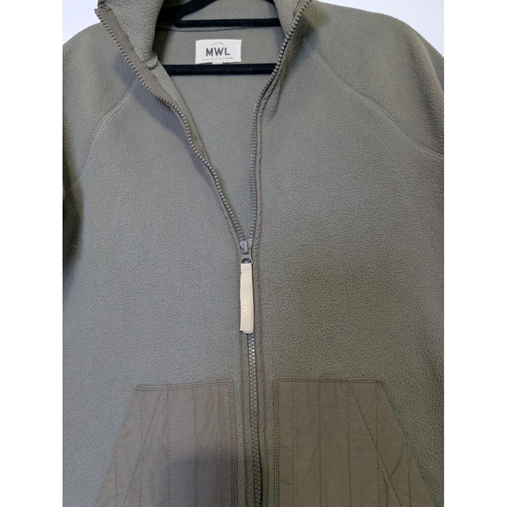 MWL Madewell Betterfleece Zip Quilted-Pocket Jacket XS Pressed Sage Gorpcore - Picture 4 of 9